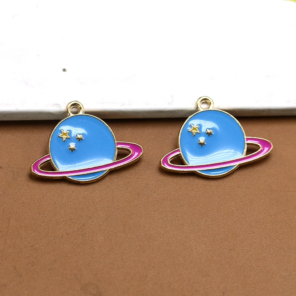 

10pcs Alloy Satellite Pendant Charm Simple Stylish Diy Jewelry Making Necklace Bracelet Earrings Accessories Gift Cartoon