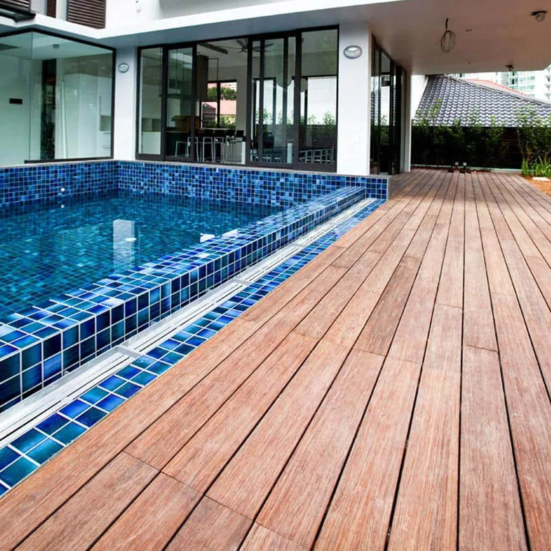 Eco-friendly Outdoor Advanced New Materials Anti-aging and Non-slip Solid Bamboo Flooring,18mm Thinkness