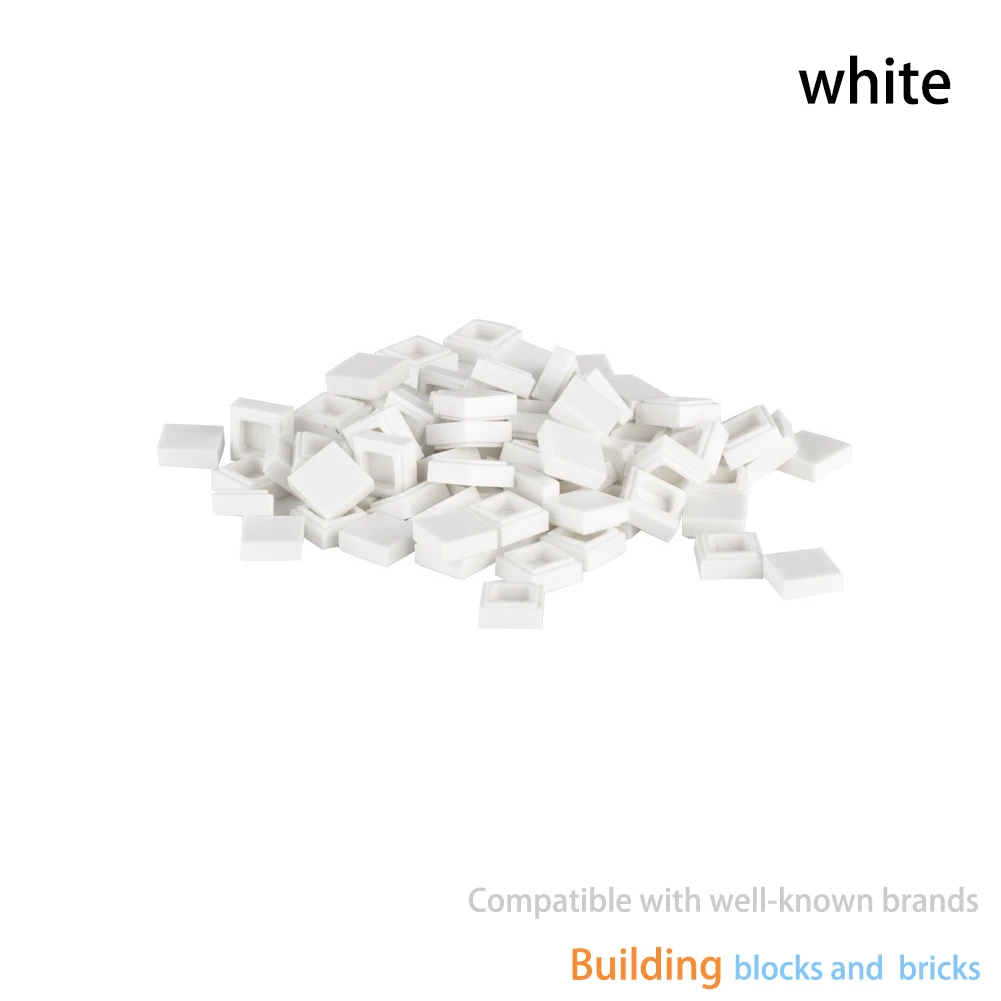 210pcs 1x1 Flat Ceramic Tile Building Blocks Bulk Accessories MOC Bricks Compatible with Brand 3070 Particle Children's Toys