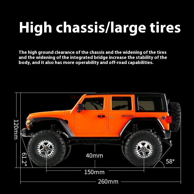 รถบังคับ C8801ของเล่นกลางแจ้งรถปีนเขาจำลอง4WD บังคับวิทยุไฟฟ้าแบบมืออาชีพ