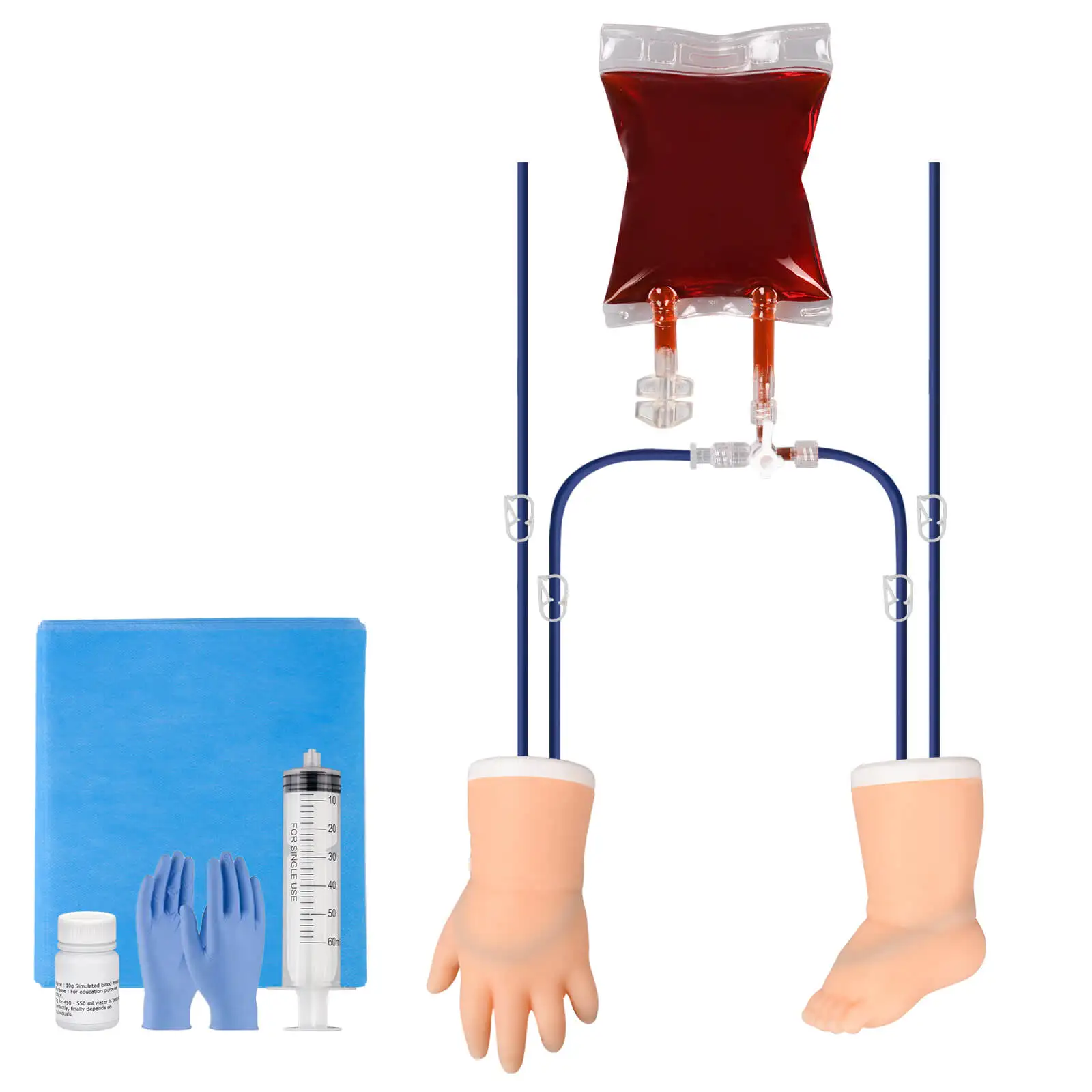 Ultrassist Pediatric IV Practice Kit with Infant Hand & Foot Model Baby Intravenous Injection Set for Nursing Students Training