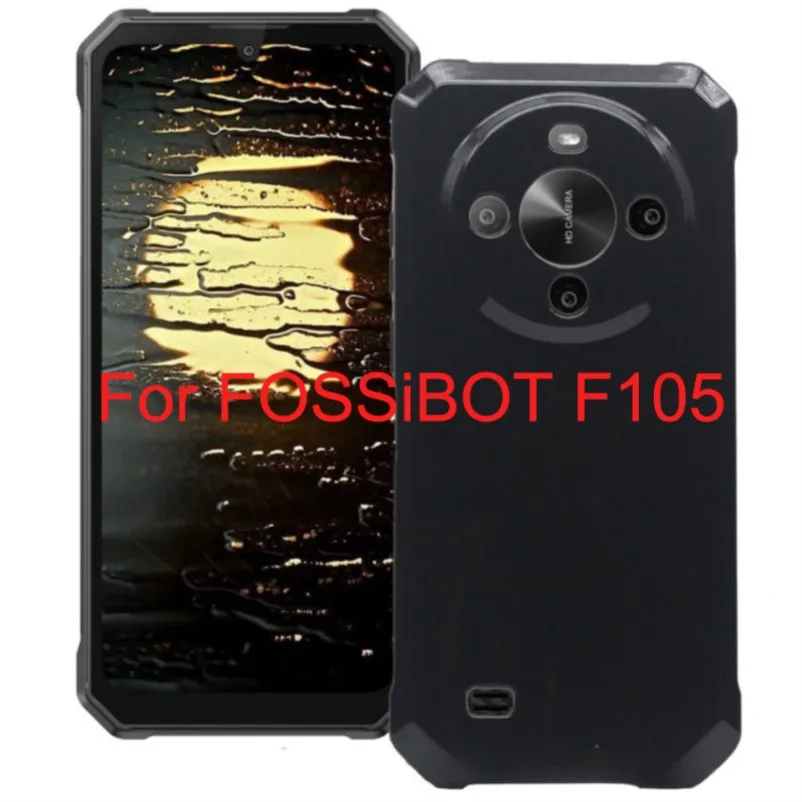 black guard on for fossibot f105 soft tpu phone case for fossibot f105 fossibotf105 back cover protective shell coque shield