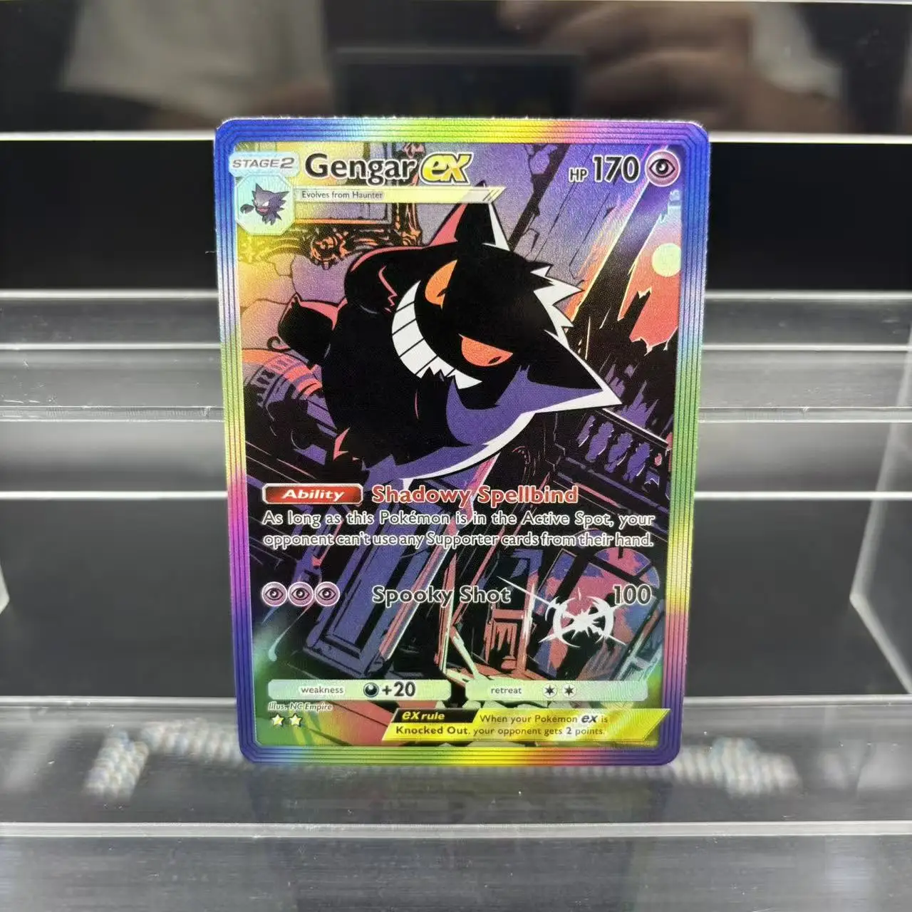 5 Teile/satz Selbst Made Ptcg Englisch Tasche Handy-Spiel Gengar Lunala Solgaleo Handgezeichnete Flash Karte Anime Sammlung Karte geschenk Spielzeug