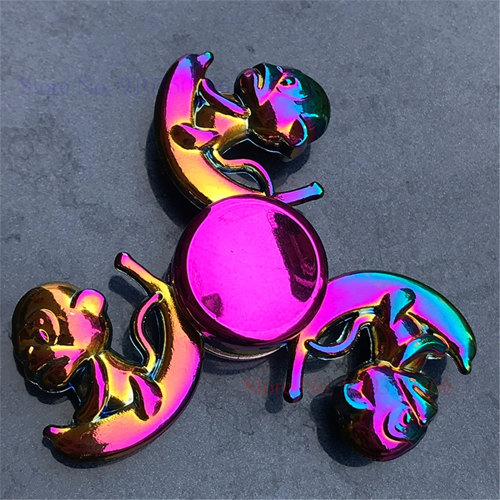 Wing Fidget Toys Spiner Zinc Alloy Metal Hand Spinner Dice Rudder Exterior ADHD Anti Stress Finger Spinner Toy Gyro For Adult