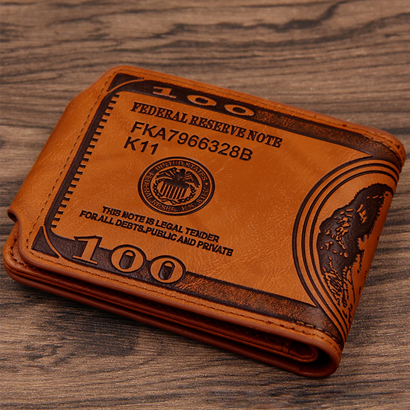 Men's Vintage Folding Wallet Fashionable Mini Wallets Retro Hand Bags for Friend Family Neighbors Gift
