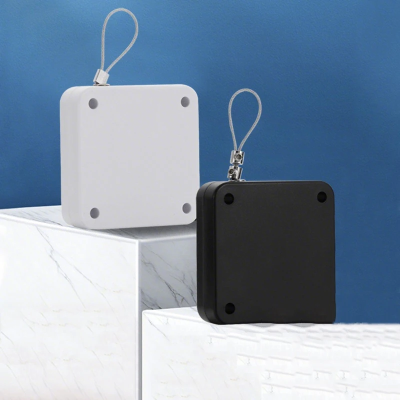 Punch-Free Automatic Sensor Door Closer Adjustable Surface Door Stop Bracket Pull Cord Door Closer for Residential 1 Generation