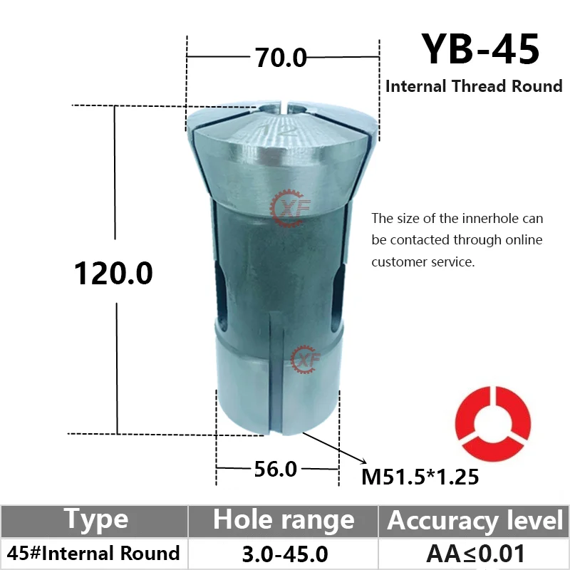 YB-45 Manual Instrument Lathe Spring Collet Round hole