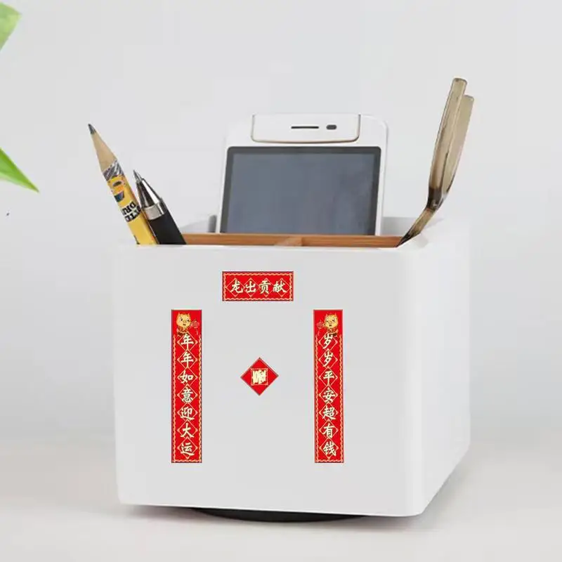 Stiker Tahun Baru untuk anak-anak stiker Couplet kartun Mini stiker Tahun Naga untuk Notebook label Festival dekoratif buku harian