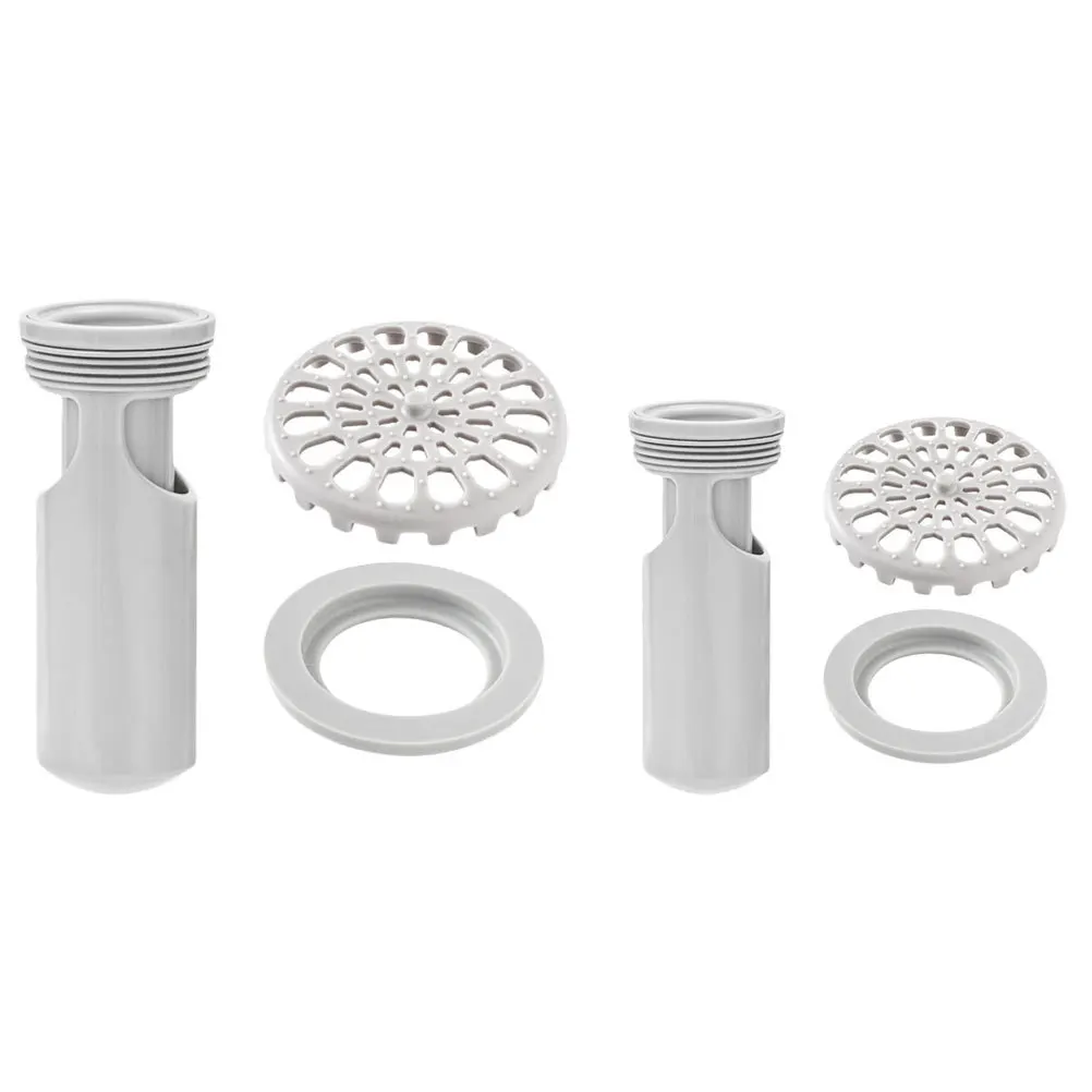 

2pcs Anti- Plug Grey Durable Sink Filter For Bathroom Floor Drain Shower Bathtub Insect Proof Non-Clogging Strainer