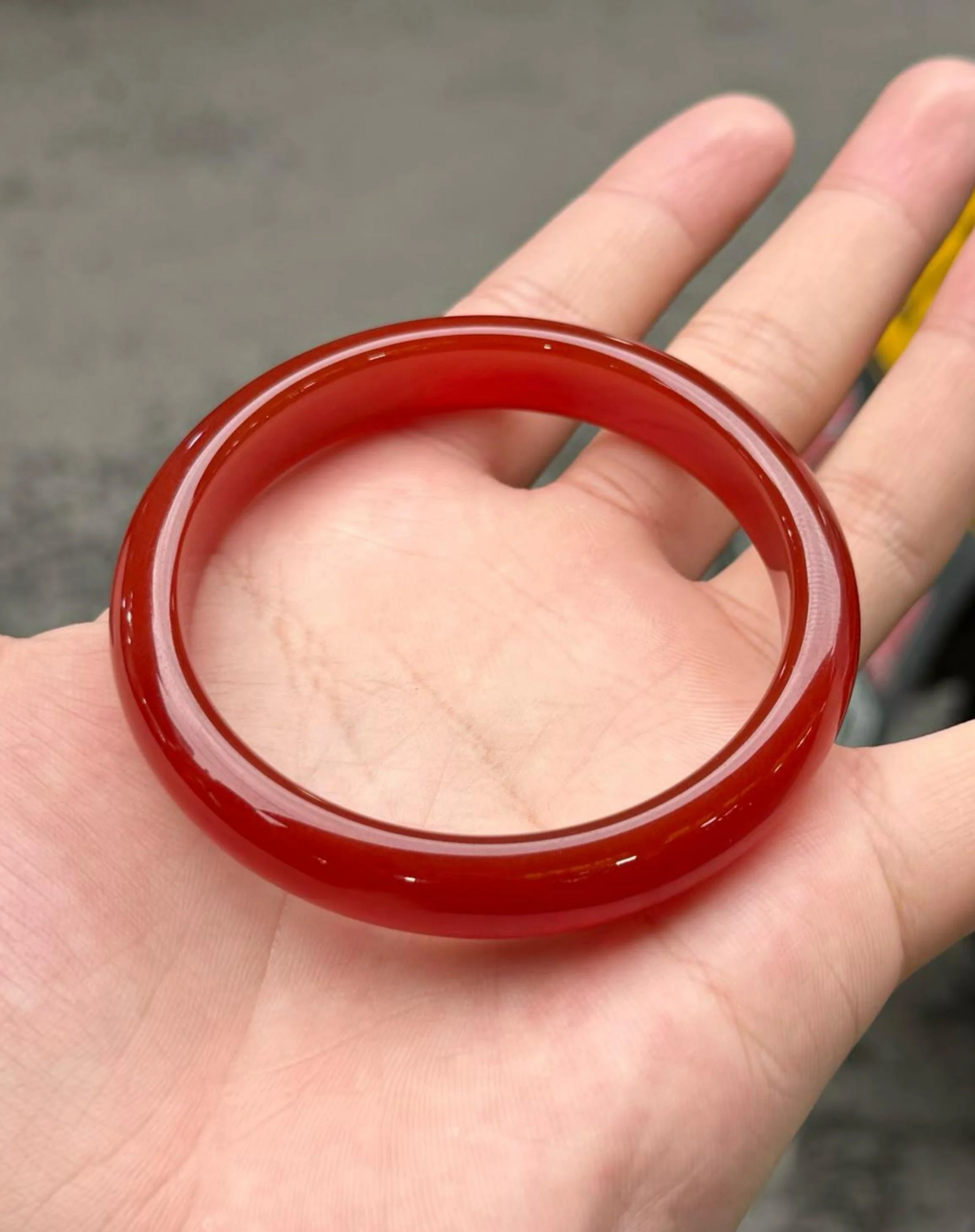New Natural Jade Red Onyx Ice-Transparent Bracelet Exquisite Bangles Hand Carved Make Handring Fine Jewelry