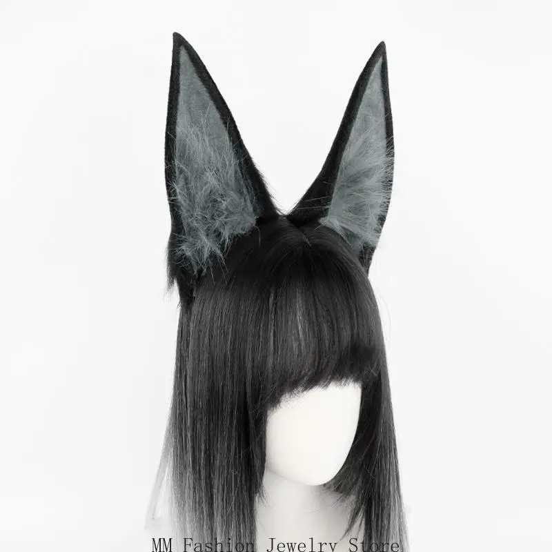 D0UB Hedendaagse Dierenoren Hoofddeksel Zachte Haarband Mode Haarornament Voor Rollenspel Kerst Festival Gelegenheid