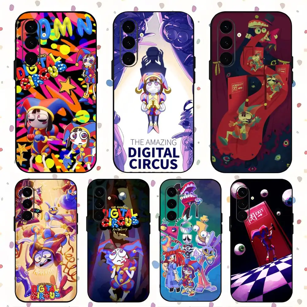 D-Digital Joker CircuS Phone Case For Samsung Galaxy S25 S24 S23 S22 S21 S20 Plus Ultra Note20 Soft Black