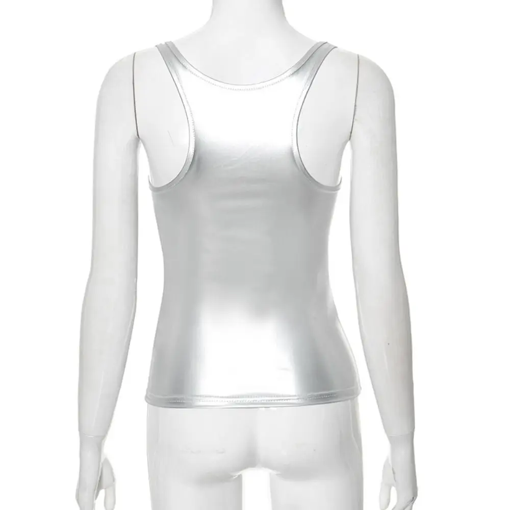 

Square Neck Jeongyeon Slim Crop Top Sweet Bottoming Shirt Girl's Vest Top Summer Spice Girls Style Glossy Sensation Camisole