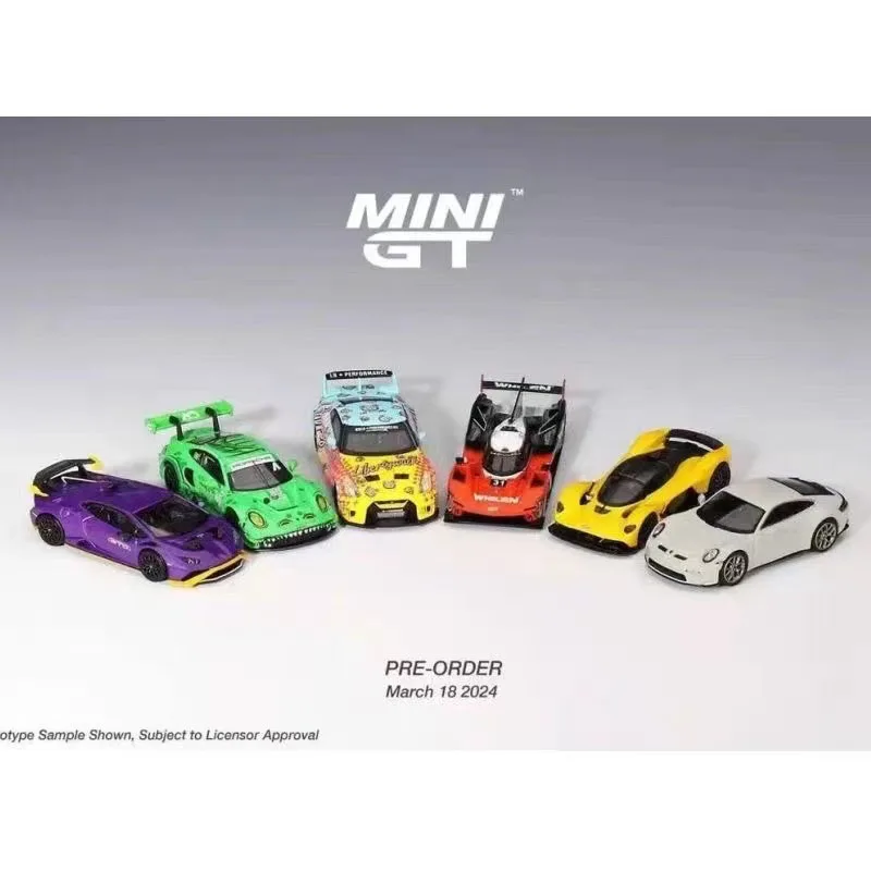 

MINI GT 1:64 Nissan Porsche Lamborghini модель автомобиля из сплава для мальчиков, коллекция игрушечных автомобилей