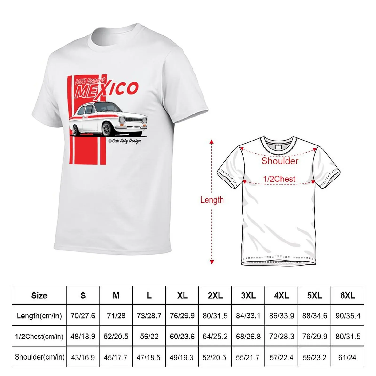t cotton Red) cotton Mexico t shirts + Mk1 funny Escort T-Shirt shirt man (White