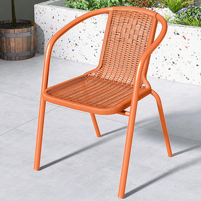 Pvc Plastic Waterproof Garden Chairs Italian Style Modern Park Black Garden Chairs Outdoor Industerial Mueble Jardin Furniture