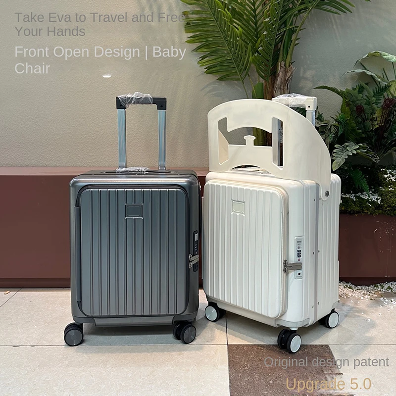 

Update Children's Ride-On Luggage Aluminium Frame Trolley Case 20/25 inch Travel Suitcase with Guardrail Parenting Suitcase