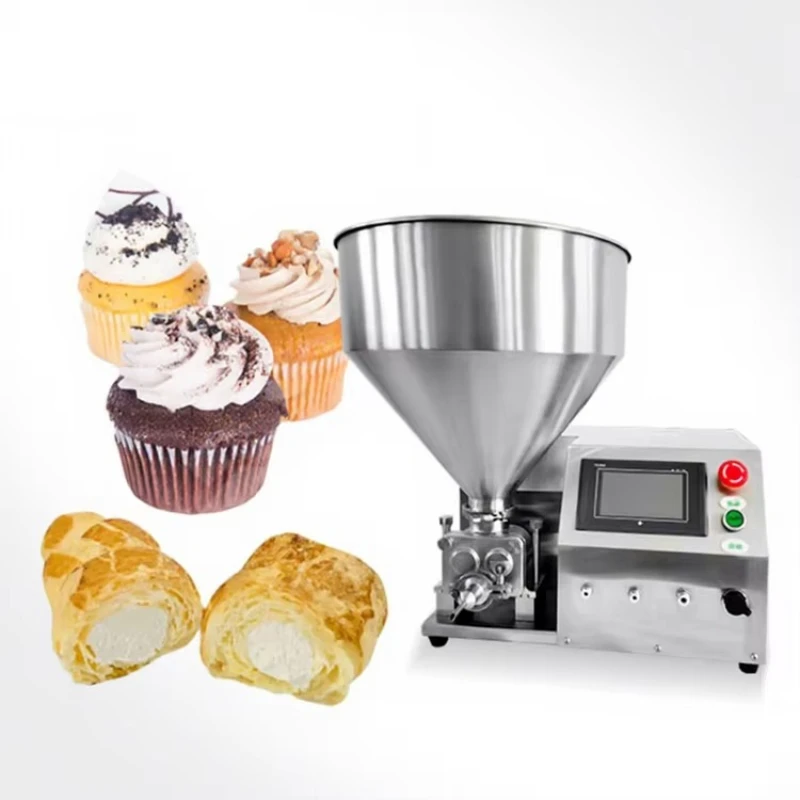 New 220v 500w Manual Croissant Jam Doughnut Chocolate Injector Cake Cream Fill Machine 30L Capacity High Productivity