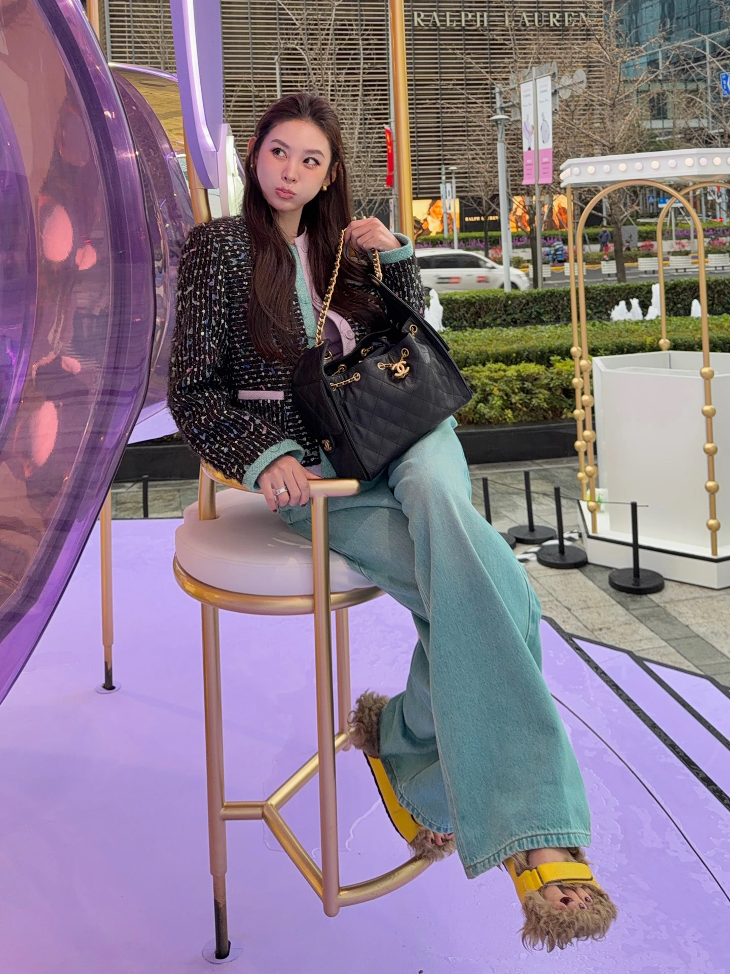 

Loose Casual Wide Leg Blue Jeans Women's Spring New Sle Vintage Slimming Pants Comfortable Cotton l Waist Zipped Fly