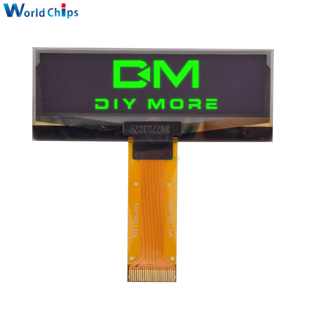 Imagem -05 - Polegada Módulo de Exibição Oled 24pin Plug-in tipo Tela Lcd Ssd1305 Unidade 128*32 Resolução Spi Interface Branco Verde Amarelo Azul 2.23