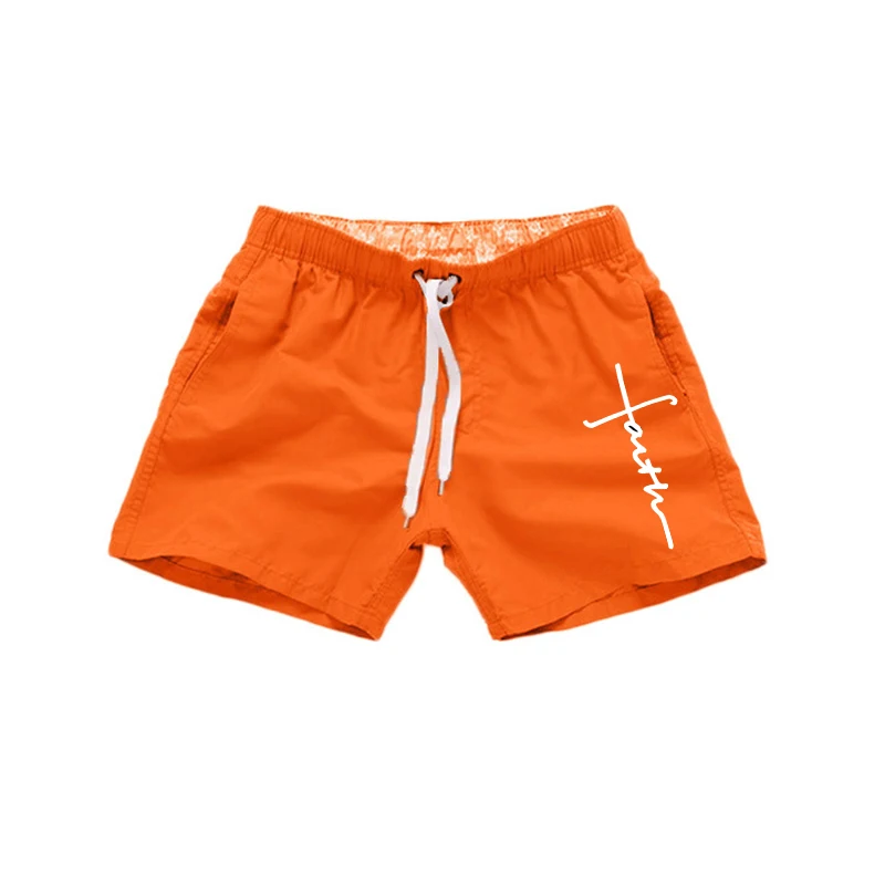 Geloof Mannen Mode Snel Droog Zwemshorts Pure Kleur Badkleding Zwembroek Zwembroek Badkleding Strandkleding Surf Boxershort