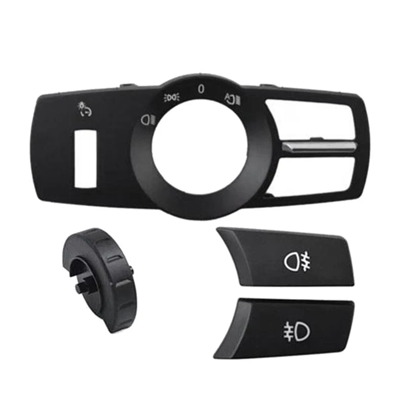 HOT-4Pcs Headlight Control Switch Panel Cover Trim Panel Headlight Switch Panel For BMW Headlight Switch Cover,4Pcs Headlight