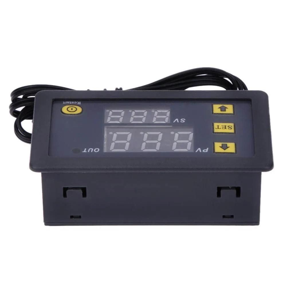 24V Digital Temperature Controller Waterproof Sensor Built-in 20A Relay for Home Office Store Heating Cooling Systems