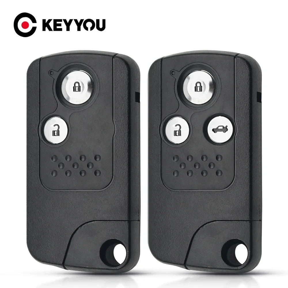 KEYYOU For Honda CRV Accord Civic Odyssey Intelligent Car Smart Remote Case Key Shell