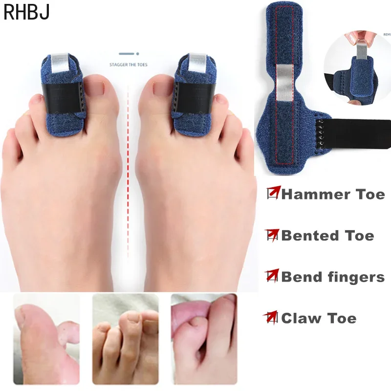 RHBJ Finger Toe Straightener Toe Splint Corrector Toe Crooked Claw Stabilizer Support Brace Wrap To Align Support Foot Care Tool