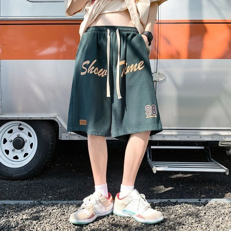 

Male Short Pants Green Sports Baggy Men's Shorts Bermuda Printed in Bulk No Logo 3 Quarter Small Size New Pant 2025 Luxury Thin