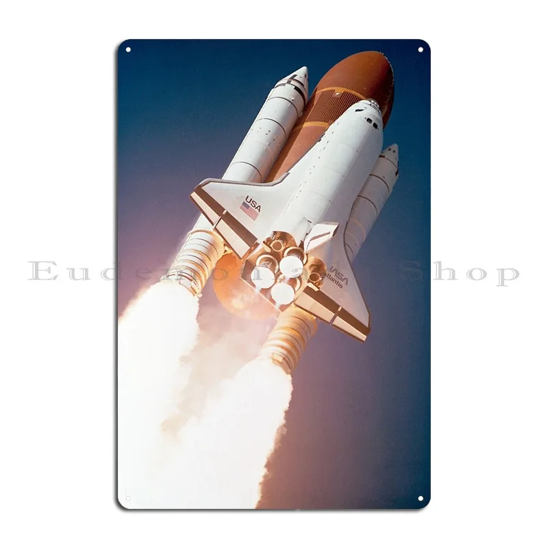 Space Shuttle Liftoff Metal Plaque Poster Wall Decor Kitchen Kitchen Customized Cinema Tin Sign Poster