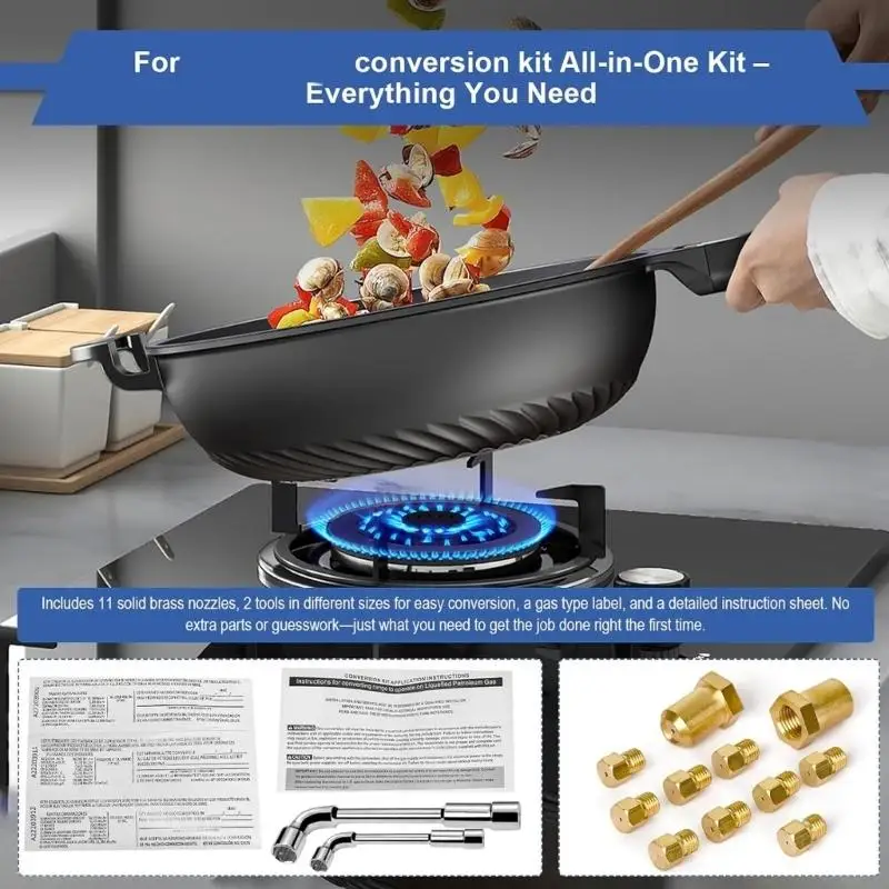D0AB Propane Conversion For Gas Featuring Numbered Brass Nozzles