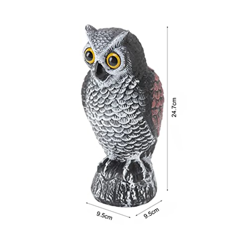 Bird Repellent Owl Bird Scare Bird Deterrent Owl Bird Deterrent Garden Plastic Owls to Keep Birds Away Waterproof Sunshade Owl