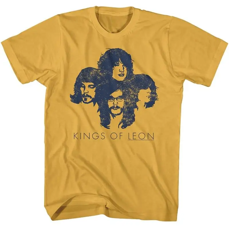 Kings Of Leon T Shirt Music Mens Silhouettes Heavy Metal Rock Ginger Cotton