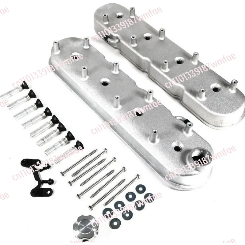 2-Piece Black Cast Aluminum High Valve Cover for LS1 LS2 LS3 LS6 5.3 6.0L