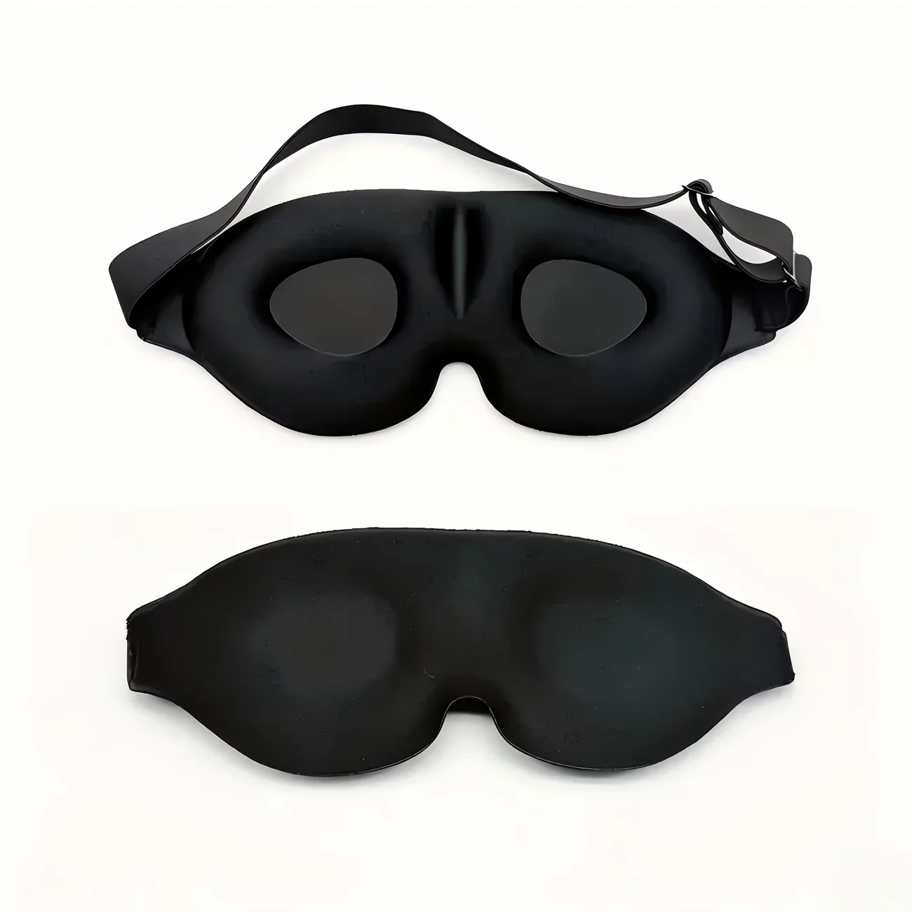 3D Contoured Sleep Mask, Zero Eye Pressure Design, Adjustable Straps for Deep Sleep, Travel, Naps & Yoga Relaxation