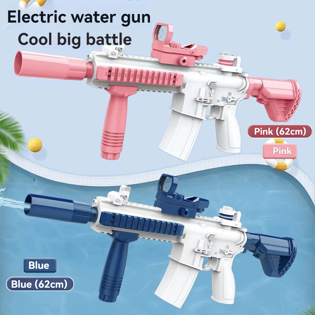 Summer New M416 Water Gun Fully Automatic Shooting Toy M416 Water Gun Battle Beach Outdoor Entertainment Children's and Adult To