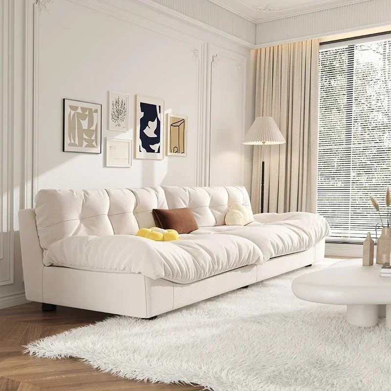 

Light Luxury Cream Clouds Living Room Sofa Bed Xxl Minimalist Christmas Couch Straight Comfort Sofa Inflavel Bedroom Furniture