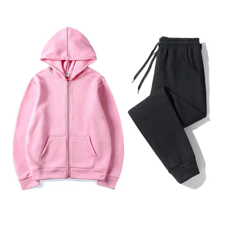 Conjunto de sudadera con media cremallera y pantalones deportivos para hombre, diseño con bolsillos con cremallera, conjunto deportivo informal de dos piezas