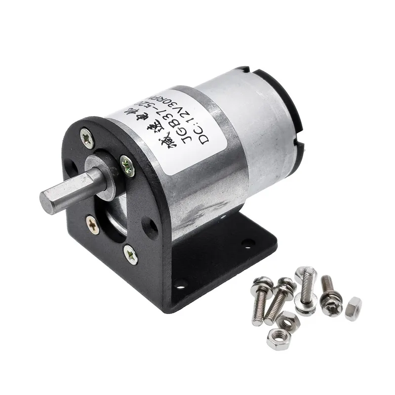 JGB37-520 12V 24V High Torque Gear Box silnik elektryczny nowy motoreduktor 5/10/20/30/45/60/100/200/300/600rpm