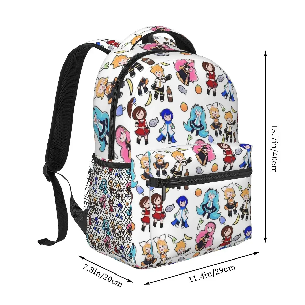 Vocaloid Chibi Chaos! Backpacks Boys Girls Bookbag Children School Bags Cartoon Travel Rucksack Shoulder Bag Large Capacity