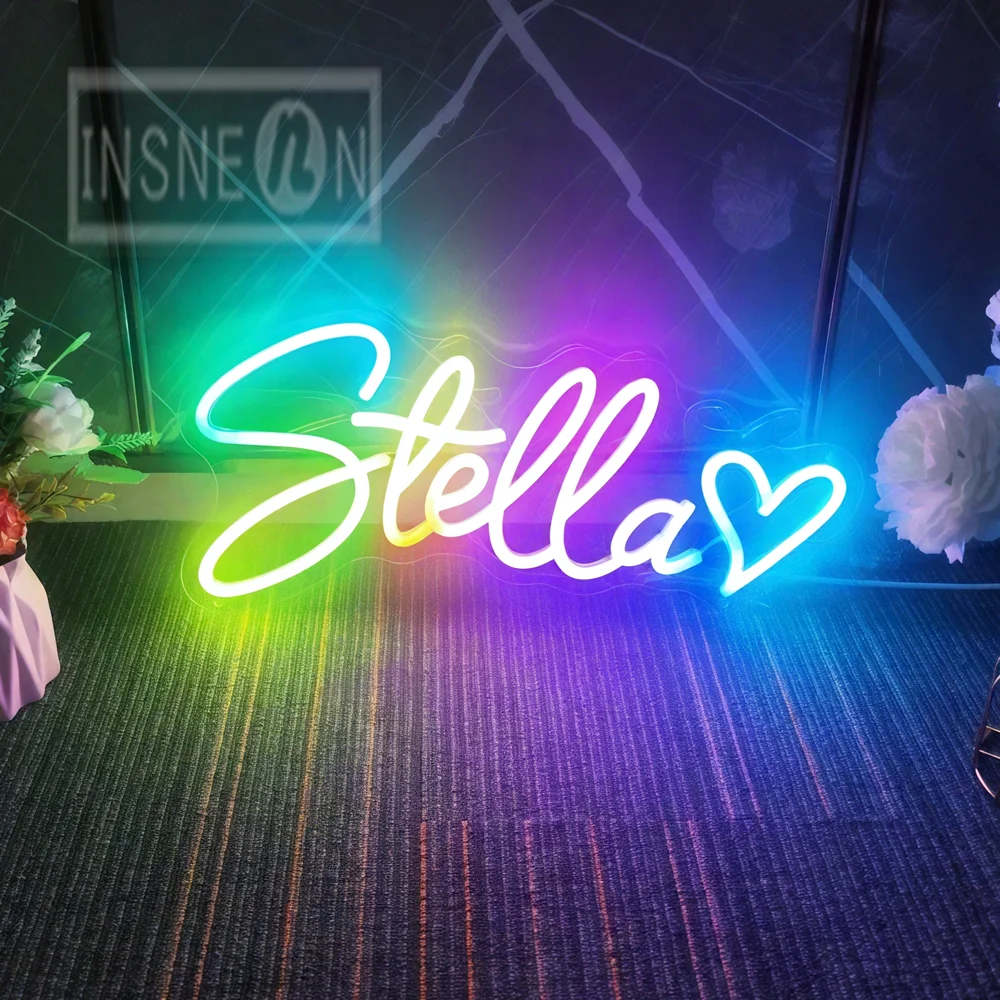 Custom RGB LED Neon Sign - Personalized Name Light for Weddings Parties Bars Home Decor Birthday Gift Teen Personalized Present