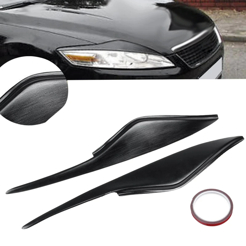 

Car Glass Black Headlight Eyebrow Cover Trim Headlamp Sticker For Ford Mondeo MK4 2007-2013