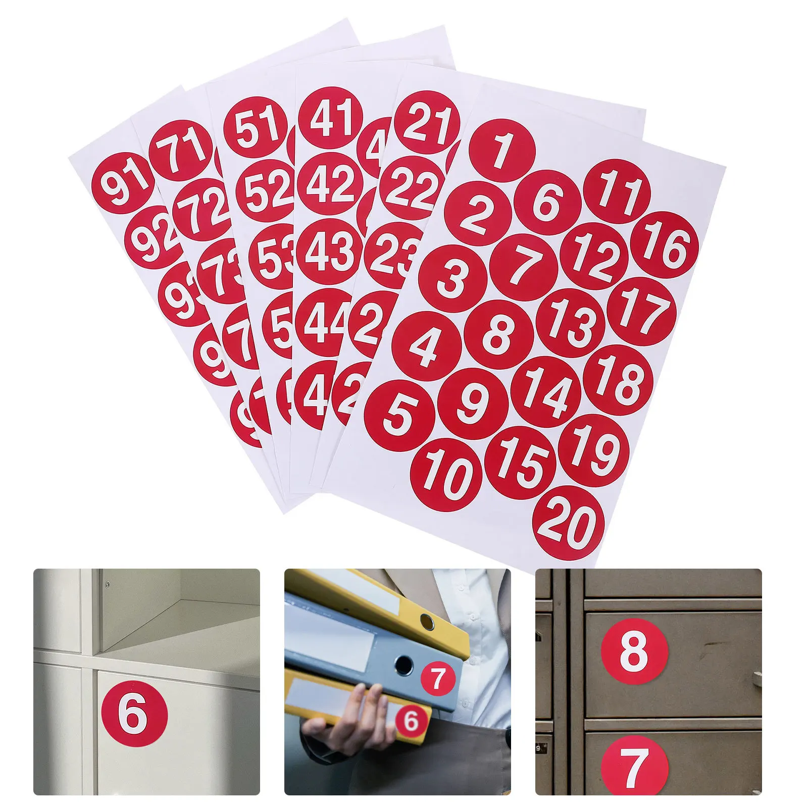 

1Set Numbered Stickers Water-Resistant PVC Adhesive Labels for Jars Containers Clothing Size Marking Sticker Numbers Decals