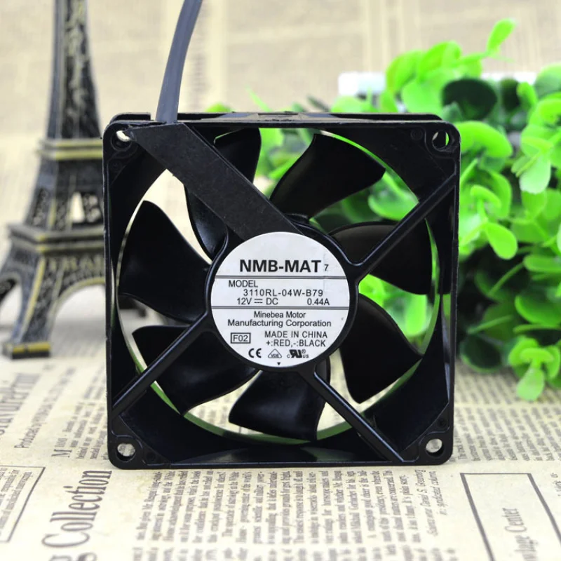 D NMB 3110RL-04W-B79 12V 0.44A 80x80x25mm 3-Pin Case Cooling Fan for Server