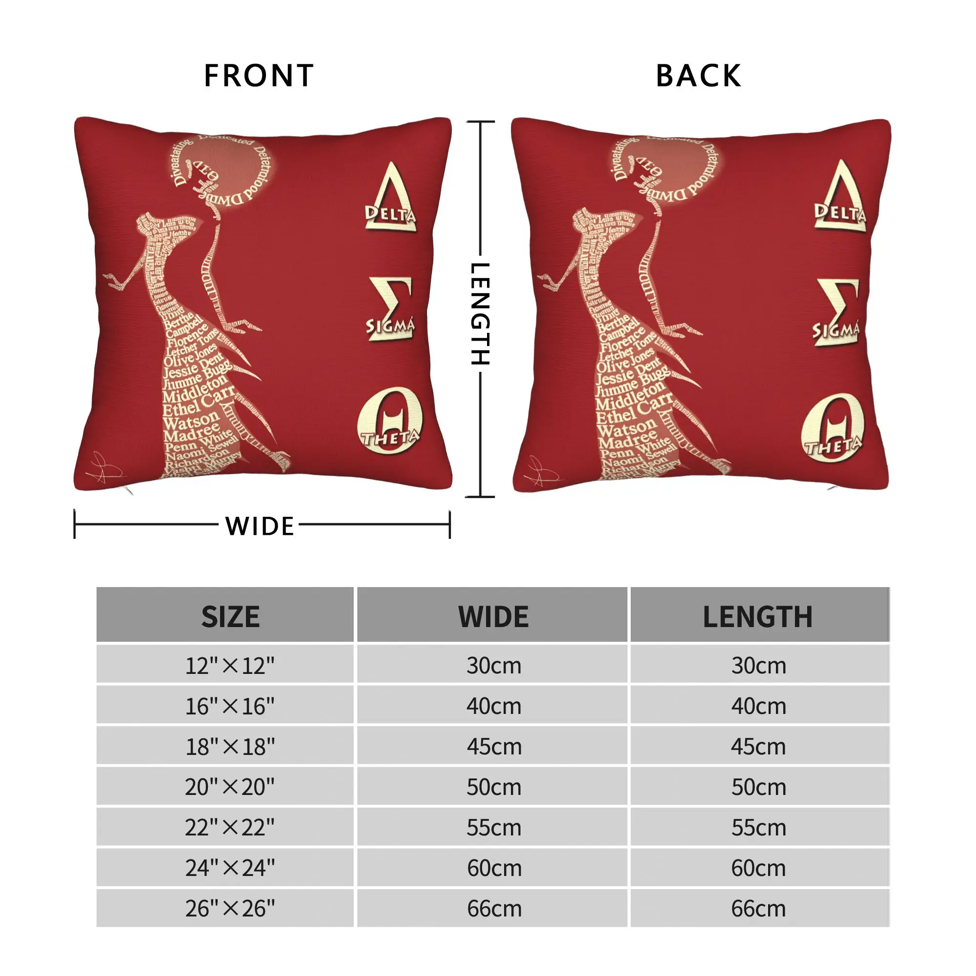 D-Delta Sigma Theta Pillowcases  Morden Pillow Case For Sofa Home Decoration Print Pillow Cover