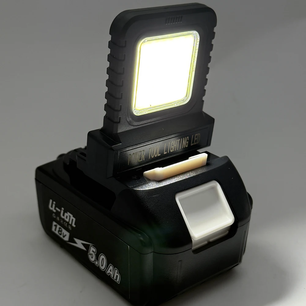 Kabellose LED-Arbeitsleuchte für Makita 18V Li-Ionen-Akku Flutlicht mit 2 USB-Anschlüssen Tragbare LED-Taschenlampe für Bauarbeiten – Detail 18