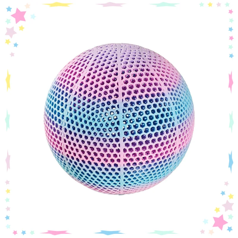 3D Printed Basketball HighElasticity No Need To Inflate Hollow Design For Indoor And Outdoor Wearable 7 5 3 Size Sports Toy Ball