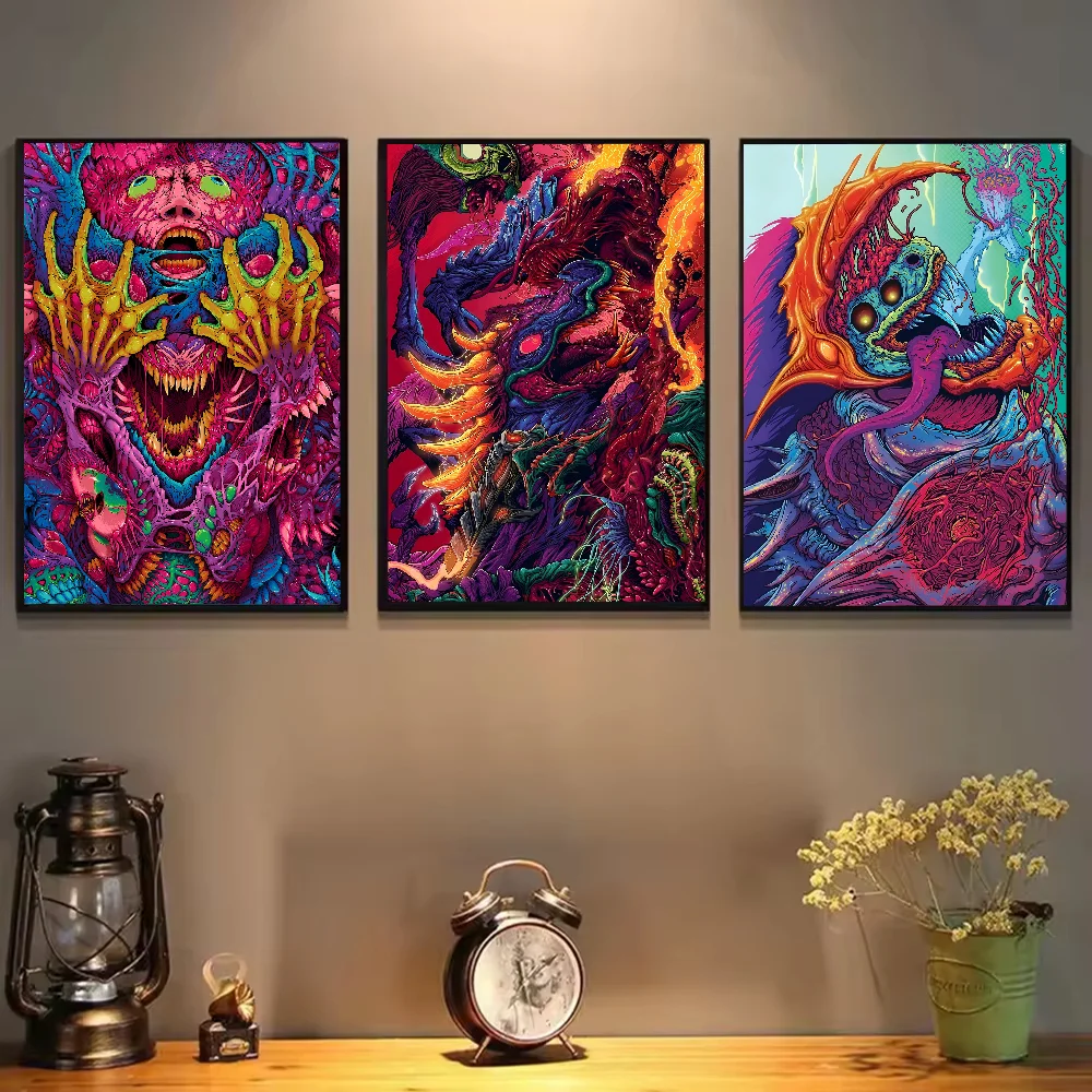 Игра C-CSGO Hyper Beast плакат самоклеящаяся художественная водостойкая бумажная наклейка кофейня бар декор стены комнаты