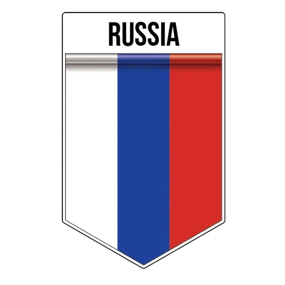 Наклейка Флаг России 9х15 см Waterproof Durable Car Sticker Decal for Bumper, Window, Laptop, Truck